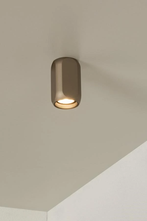 Lucide Premium BRAGA - Plafonnier - 1xGU10 - Café - ambiance 1